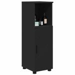 Casa si Gradina - Mobilier - Mobilier baie - Corpuri baie - Dulap de Baie cu raft Negru 30 x 35 x 95 cm Lemn compozit - Infinity.ro