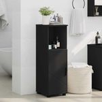 Casa si Gradina - Mobilier - Mobilier baie - Corpuri baie - Dulap de Baie cu raft Negru 30 x 35 x 95 cm Lemn compozit - Infinity.ro