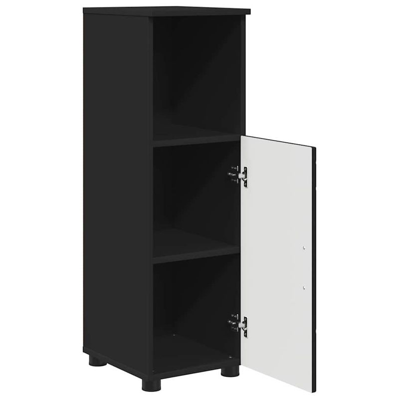 Casa si Gradina - Mobilier - Mobilier baie - Corpuri baie - Dulap de Baie cu raft Negru 30 x 35 x 95 cm Lemn compozit - Infinity.ro
