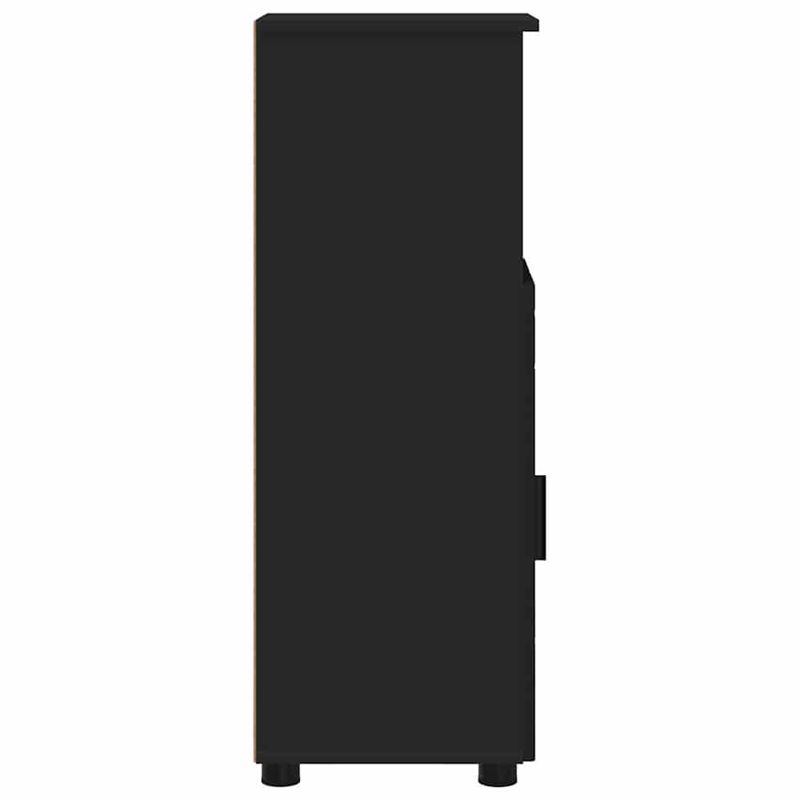 Casa si Gradina - Mobilier - Mobilier baie - Corpuri baie - Dulap de Baie cu raft Negru 30 x 35 x 95 cm Lemn compozit - Infinity.ro