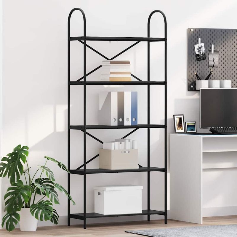 Casa si Gradina - Mobilier - Biblioteci si rafturi - Biblioteci - Raft pentru carti Stejar negru 80 x 30 x 183 cm Lemn compozit - Infinity.ro