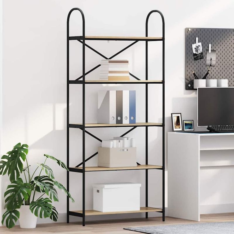 Casa si Gradina - Mobilier - Biblioteci si rafturi - Biblioteci - Raft pentru carti Stejar sonoma 80 x 30 x 183 cm Lemn compozit - Infinity.ro