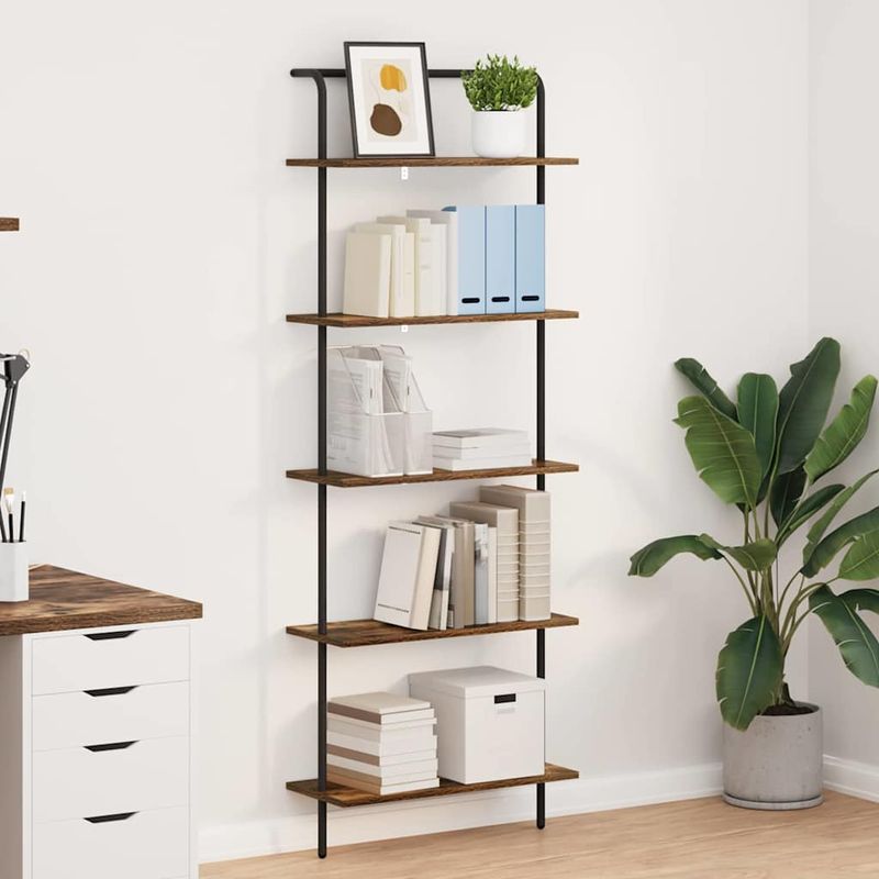 Casa si Gradina - Mobilier - Biblioteci si rafturi - Biblioteci - Raft pentru carti Stejar afumat 60 x 24 x 168 cm Lemn compozit - Infinity.ro