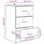 Casa si Gradina - Mobilier - Comode si corpuri - Noptiere - Noptiera Stejar brun 38 x 38 x 66 cm Lemn compozit - Infinity.ro