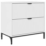 Casa si Gradina - Mobilier - Comode si corpuri - Noptiere - Noptiera Alb foarte lucios 63.5 x 36 x 61 cm Lemn compozit - Infinity.ro
