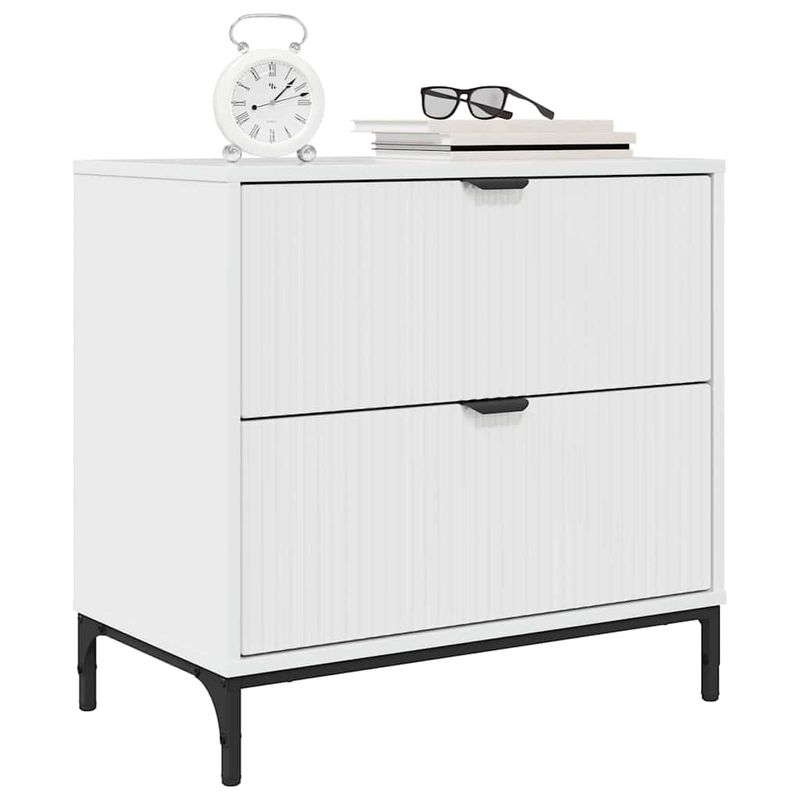 Casa si Gradina - Mobilier - Comode si corpuri - Noptiere - Noptiera Alb foarte lucios 63.5 x 36 x 61 cm Lemn compozit - Infinity.ro