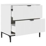 Casa si Gradina - Mobilier - Comode si corpuri - Noptiere - Noptiera Alb foarte lucios 63.5 x 36 x 61 cm Lemn compozit - Infinity.ro