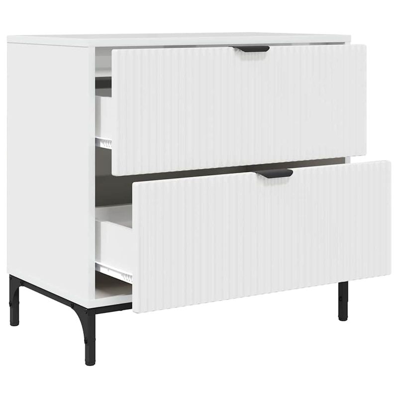 Casa si Gradina - Mobilier - Comode si corpuri - Noptiere - Noptiera Alb foarte lucios 63.5 x 36 x 61 cm Lemn compozit - Infinity.ro