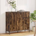 Casa si Gradina - Mobilier - Comode si corpuri - Comode - Bufet cu sertar Stejar afumat 89.5 x 33 x 82 cm Lemn compozit - Infinity.ro