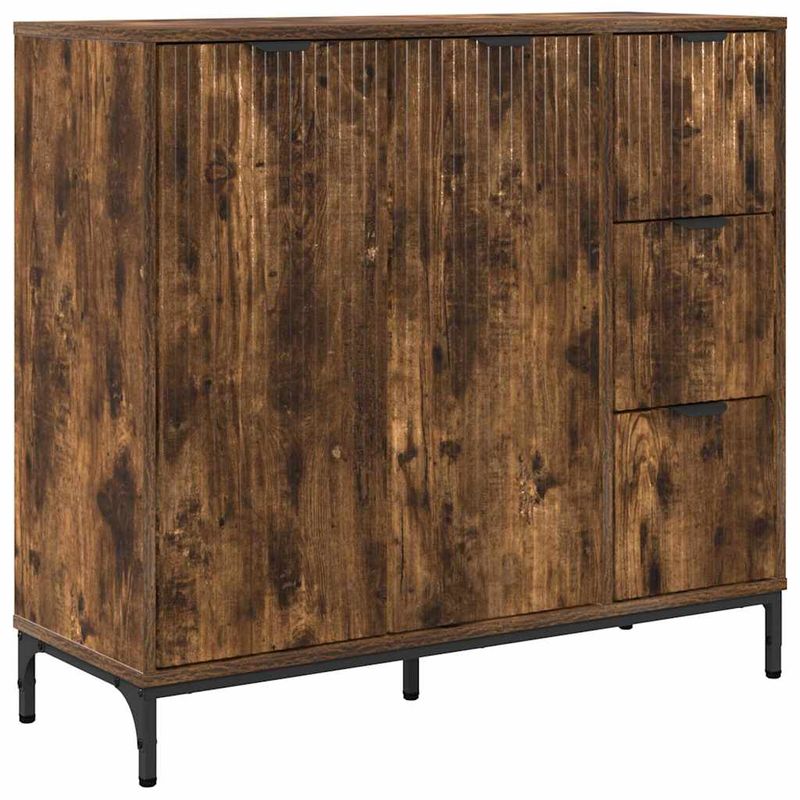 Casa si Gradina - Mobilier - Comode si corpuri - Comode - Bufet cu sertar Stejar afumat 89.5 x 33 x 82 cm Lemn compozit - Infinity.ro