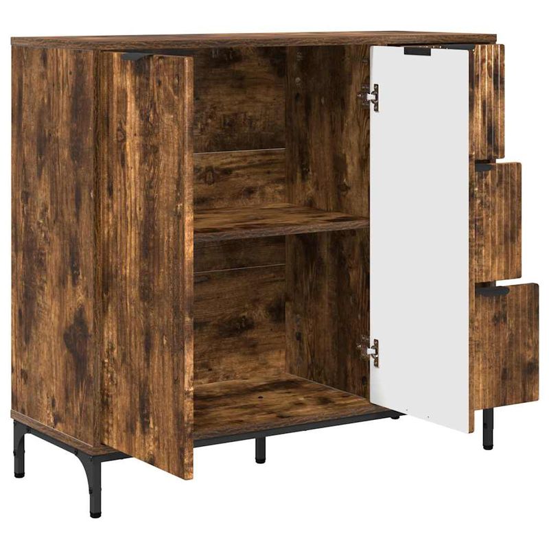 Casa si Gradina - Mobilier - Comode si corpuri - Comode - Bufet cu sertar Stejar afumat 89.5 x 33 x 82 cm Lemn compozit - Infinity.ro