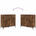 Casa si Gradina - Mobilier - Comode si corpuri - Comode - Bufet cu sertar Stejar afumat 89.5 x 33 x 82 cm Lemn compozit - Infinity.ro