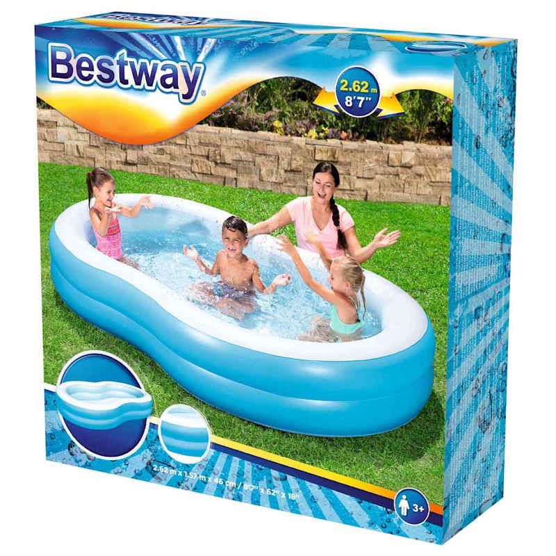 Casa si Gradina - Gradina si terasa - Piscine si accesorii - Piscine - Bestway Piscina Big Lagoon Family Pool, 262x157x46 cm - Infinity.ro