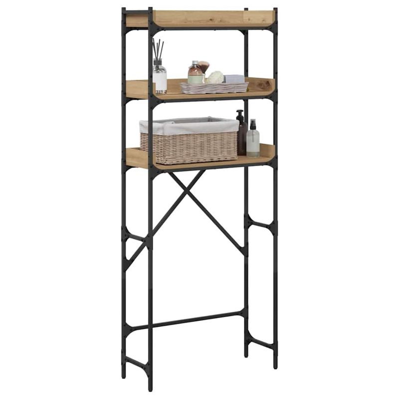 Electronice si Electrocasnice - Masini de spalat vase - Accesorii masini de spalat vase - Raft pentru masina de spalat 67 x 25 x 163 cm Lemn compozit - Infinity.ro