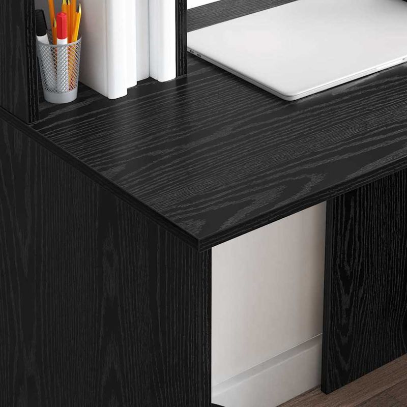 Casa si Gradina - Mobilier - Mese si birouri - Birouri - Birou cu raft Stejar negru 91 x 50 x 149 cm Lemn compozit - Infinity.ro