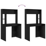 Casa si Gradina - Mobilier - Mese si birouri - Birouri - Birou cu raft Stejar negru 91 x 50 x 149 cm Lemn compozit - Infinity.ro