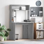 Casa si Gradina - Mobilier - Mese si birouri - Birouri - Birou cu raft sonoma gri 91 x 50 x 149 cm Lemn compozit - Infinity.ro