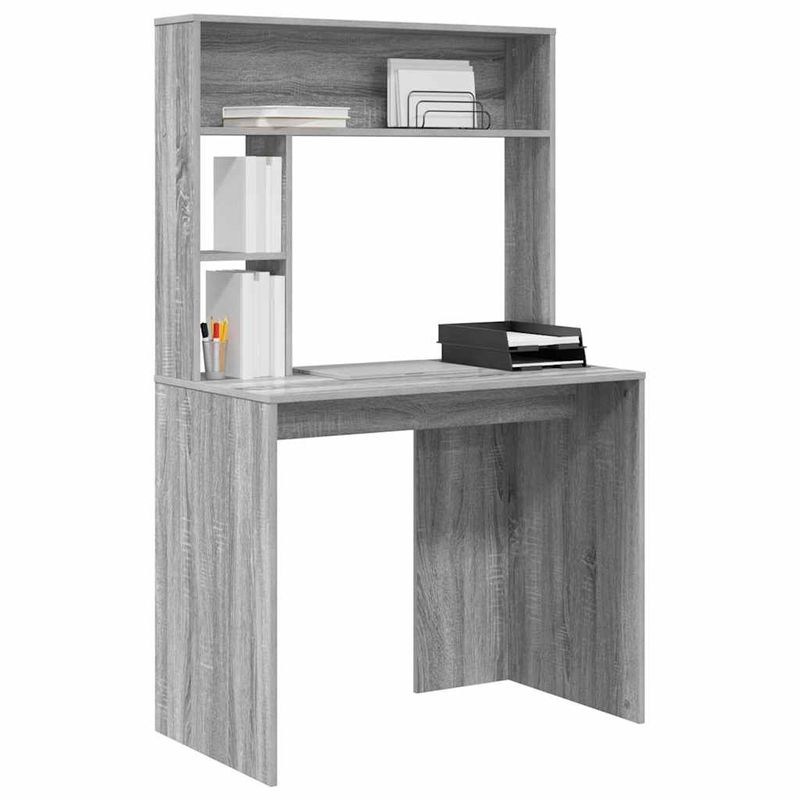 Casa si Gradina - Mobilier - Mese si birouri - Birouri - Birou cu raft sonoma gri 91 x 50 x 149 cm Lemn compozit - Infinity.ro
