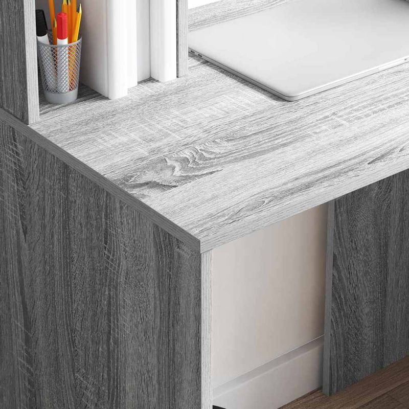 Casa si Gradina - Mobilier - Mese si birouri - Birouri - Birou cu raft sonoma gri 91 x 50 x 149 cm Lemn compozit - Infinity.ro