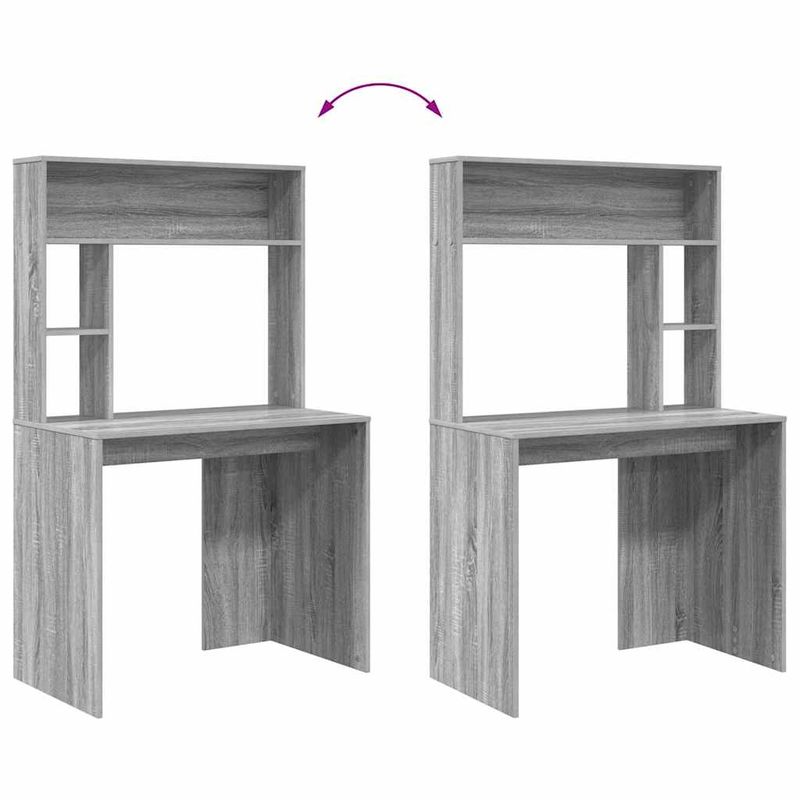 Casa si Gradina - Mobilier - Mese si birouri - Birouri - Birou cu raft sonoma gri 91 x 50 x 149 cm Lemn compozit - Infinity.ro
