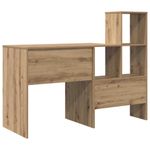 Casa si Gradina - Mobilier - Mese si birouri - Birouri - Birou stejar artizanal 131.5 x 50 x 106.5 cm Lemn compozit - Infinity.ro