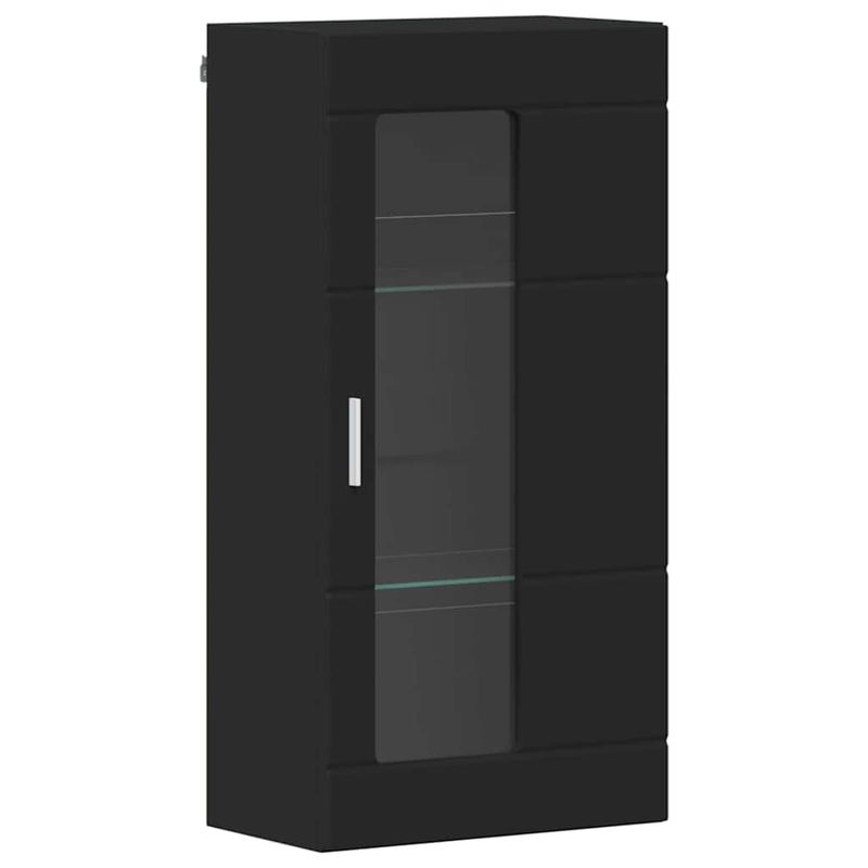 Casa si Gradina - Mobilier - Seturi de mobilier - Seturi living - Cabinet suspendat cu raft Negru 55 x 29 x 100 cm Lemn compozit - Infinity.ro