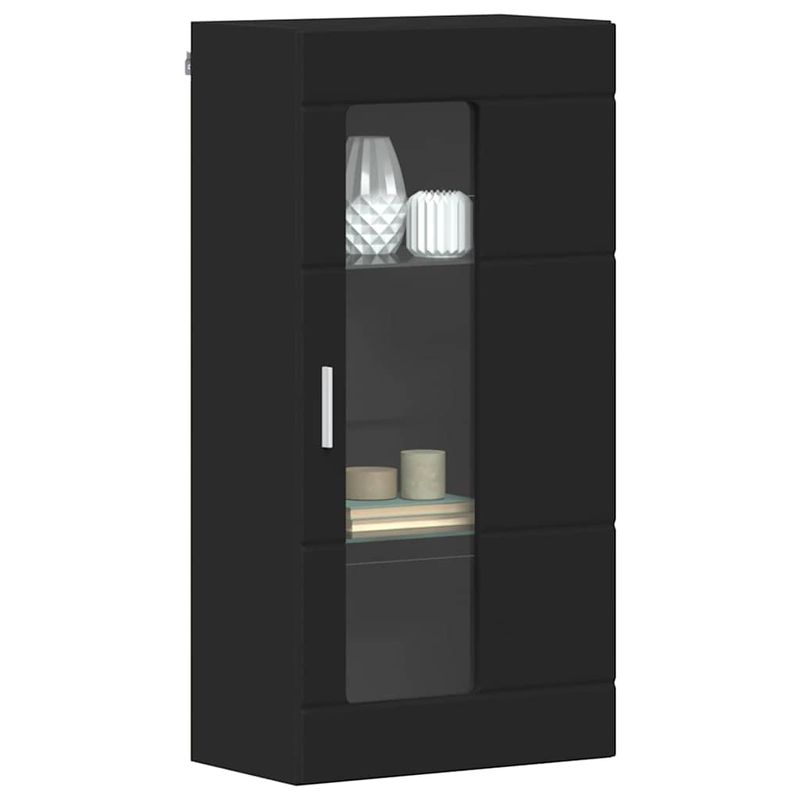 Casa si Gradina - Mobilier - Seturi de mobilier - Seturi living - Cabinet suspendat cu raft Negru 55 x 29 x 100 cm Lemn compozit - Infinity.ro