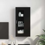 Casa si Gradina - Mobilier - Seturi de mobilier - Seturi living - Cabinet suspendat cu raft Negru 55 x 29 x 100 cm Lemn compozit - Infinity.ro