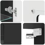 Casa si Gradina - Mobilier - Seturi de mobilier - Seturi living - Cabinet suspendat cu raft Negru 55 x 29 x 100 cm Lemn compozit - Infinity.ro