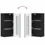 Casa si Gradina - Mobilier - Seturi de mobilier - Seturi living - Cabinet suspendat cu raft Negru 55 x 29 x 100 cm Lemn compozit - Infinity.ro