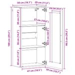 Casa si Gradina - Mobilier - Seturi de mobilier - Seturi living - Cabinet suspendat cu raft Negru 55 x 29 x 100 cm Lemn compozit - Infinity.ro