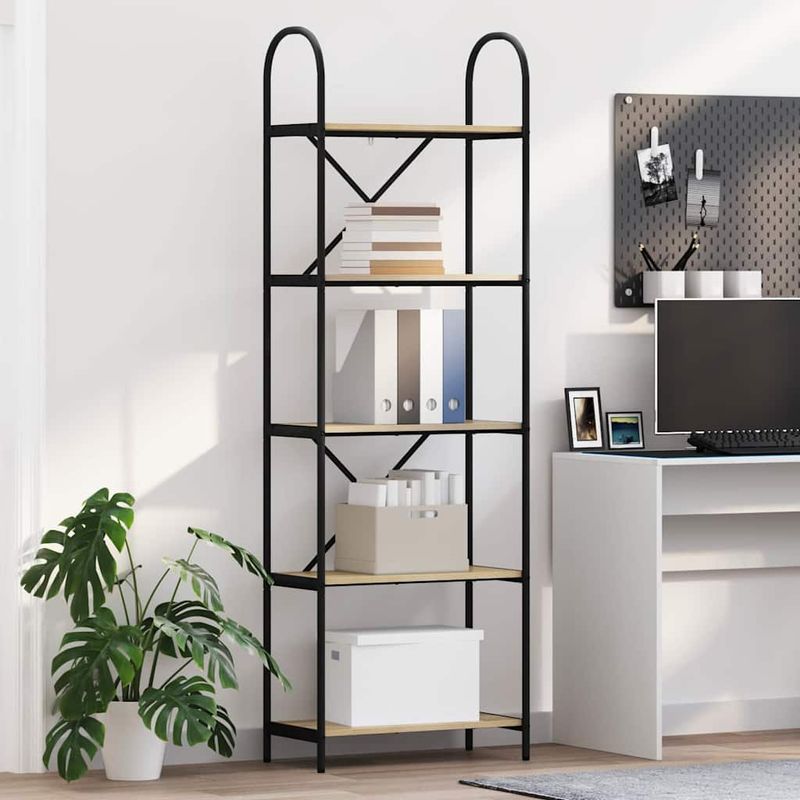 Casa si Gradina - Mobilier - Biblioteci si rafturi - Biblioteci - Raft pentru carti Stejar sonoma 60 x 30 x 183 cm Lemn compozit - Infinity.ro