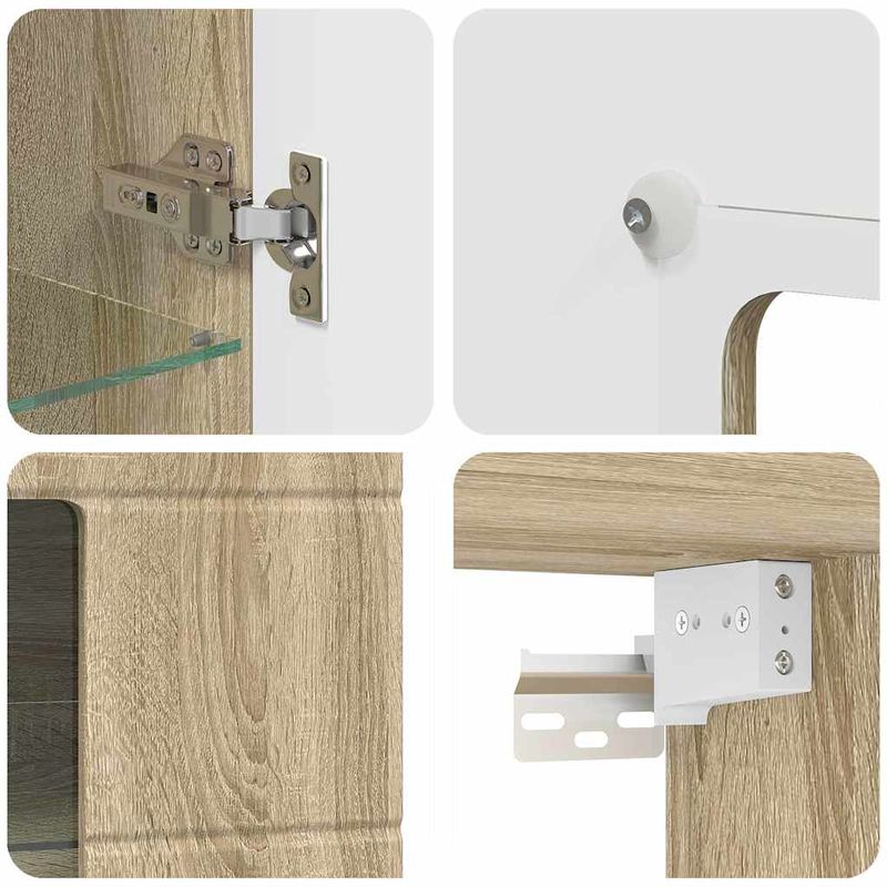 Casa si Gradina - Mobilier - Seturi de mobilier - Seturi living - Cabinet suspendat Stejar sonoma 55 x 29 x 100 cm Lemn compozit - Infinity.ro