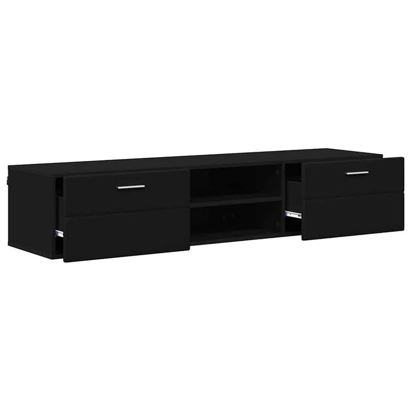 Casa si Gradina - Mobilier - Seturi de mobilier - Seturi living - Cabinet TV cu sertar Negru 150 x 39 x 30 cm Lemn compozit - Infinity.ro