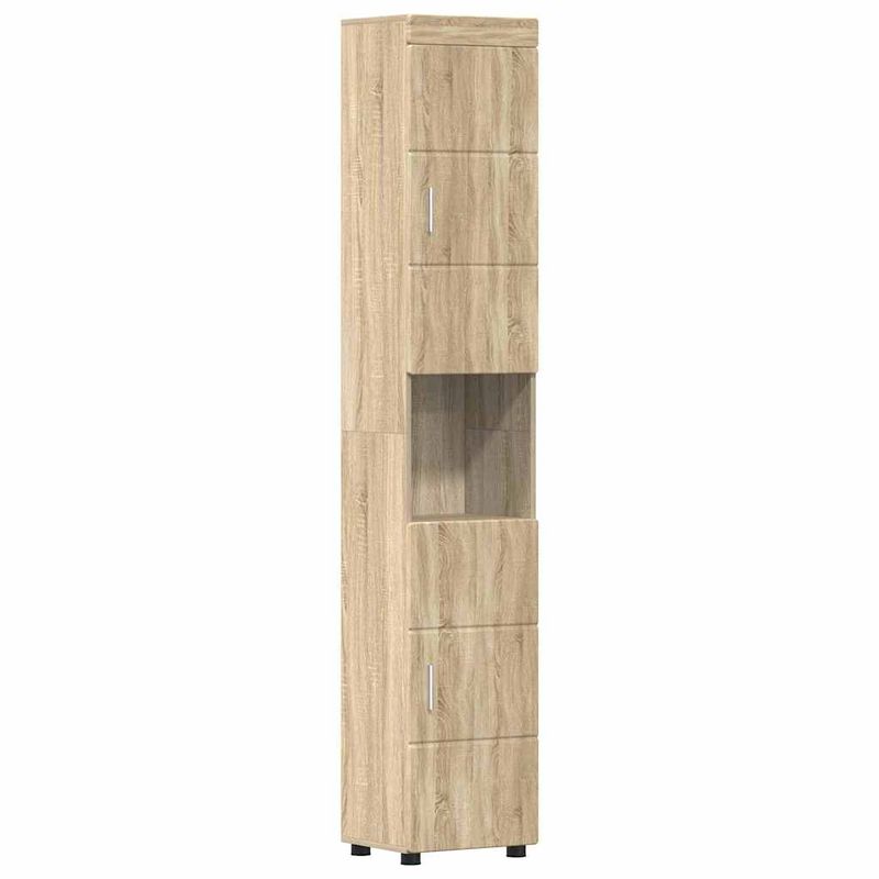 Casa si Gradina - Mobilier - Mobilier baie - Corpuri baie - Dulap de Baie cu usa TULUM Stejar sonoma 37 x 31.5 x 203 cm - Infinity.ro