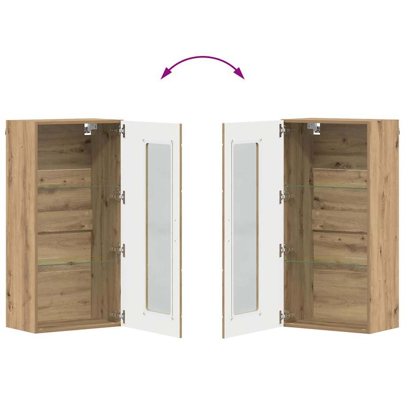 Casa si Gradina - Mobilier - Seturi de mobilier - Seturi living - Cabinet suspendat cu raft stejar artizanal 55 x 29 x 100 cm - Infinity.ro