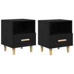 Casa si Gradina - Mobilier - Comode si corpuri - Noptiere - Noptiera cu sertar 2 pcs Stejar negru 40 x 35 x 47.5 cm - Infinity.ro