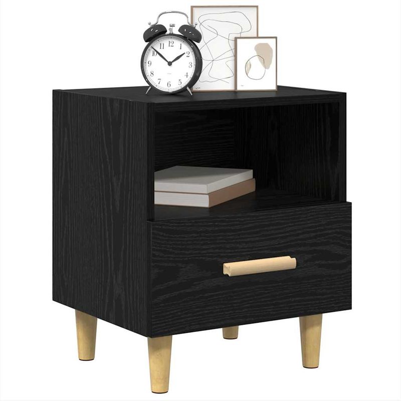 Casa si Gradina - Mobilier - Comode si corpuri - Noptiere - Noptiera cu sertar 2 pcs Stejar negru 40 x 35 x 47.5 cm - Infinity.ro
