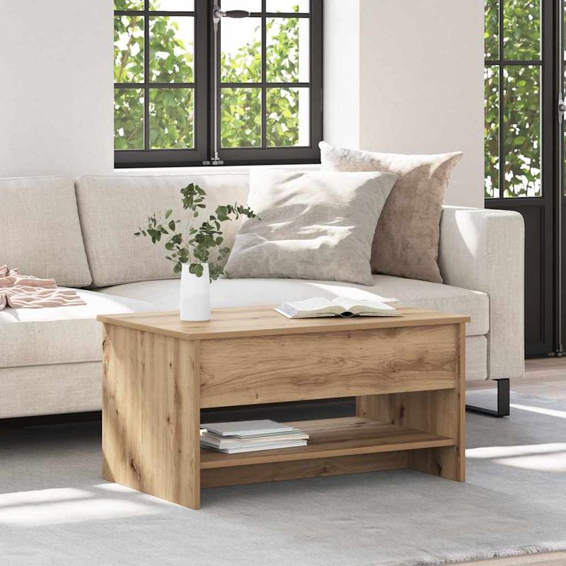 Casa si Gradina - Mobilier - Mese si birouri - Masute de cafea - Masa de cafea stejar artizanal 80 x 50.5 x 41.5 cm - Infinity.ro