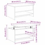 Casa si Gradina - Mobilier - Mese si birouri - Masute de cafea - Masa de cafea stejar artizanal 80 x 50.5 x 41.5 cm - Infinity.ro