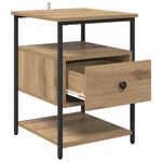 Casa si Gradina - Mobilier - Comode si corpuri - Noptiere - Noptiera stejar artizanal 40 x 42 x 56 cm Lemn compozit - Infinity.ro
