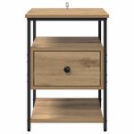 Casa si Gradina - Mobilier - Comode si corpuri - Noptiere - Noptiera stejar artizanal 40 x 42 x 56 cm Lemn compozit - Infinity.ro
