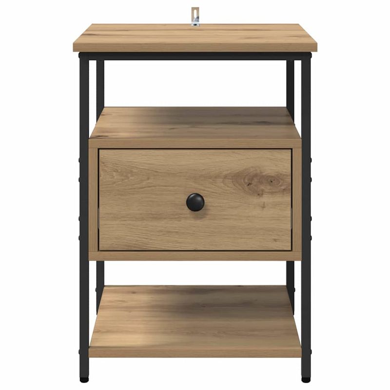 Casa si Gradina - Mobilier - Comode si corpuri - Noptiere - Noptiera stejar artizanal 40 x 42 x 56 cm Lemn compozit - Infinity.ro