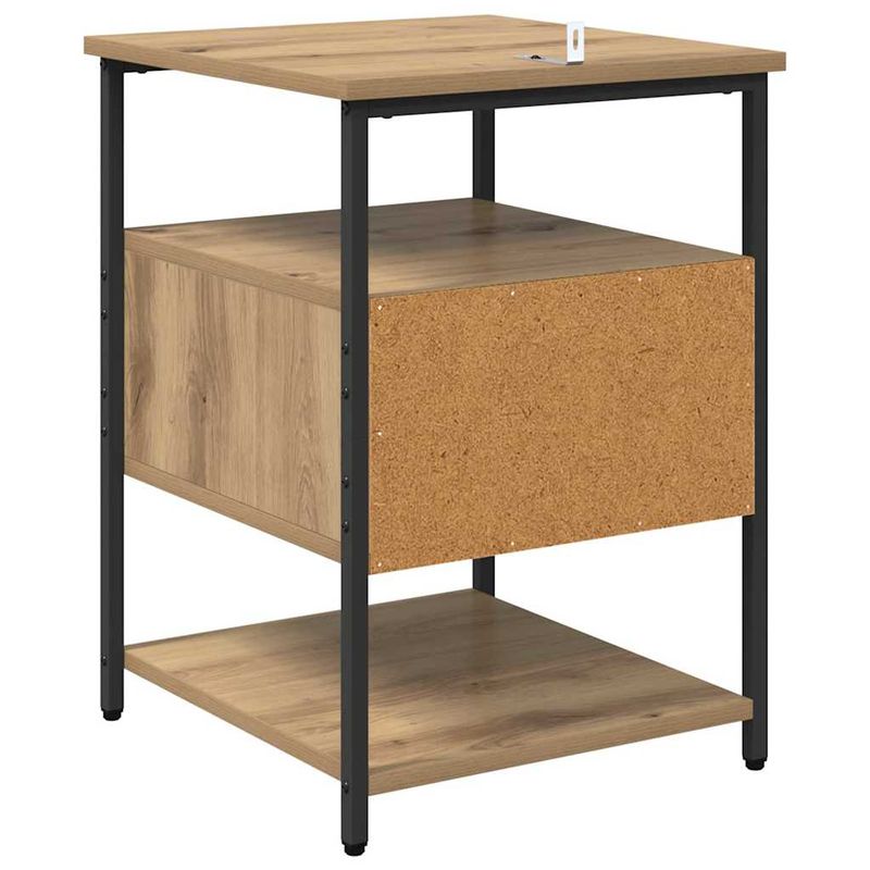 Casa si Gradina - Mobilier - Comode si corpuri - Noptiere - Noptiera stejar artizanal 40 x 42 x 56 cm Lemn compozit - Infinity.ro