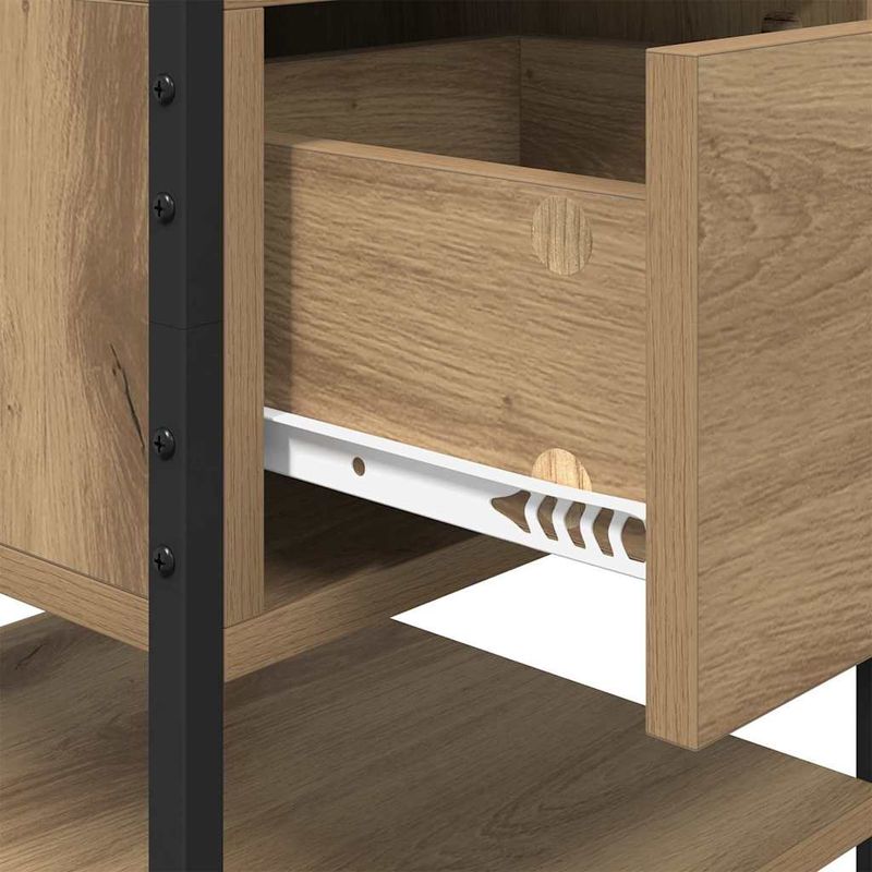 Casa si Gradina - Mobilier - Comode si corpuri - Noptiere - Noptiera stejar artizanal 40 x 42 x 56 cm Lemn compozit - Infinity.ro