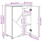 Casa si Gradina - Mobilier - Mobilier baie - Corpuri baie - Dulap de Baie cu raft cu usa Alb 60 x 35 x 80 cm Lemn compozit - Infinity.ro