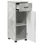 Casa si Gradina - Mobilier - Mobilier baie - Corpuri baie - Dulap de Baie cu sertar Gri beton 30 x 35 x 80 cm Lemn compozit - Infinity.ro