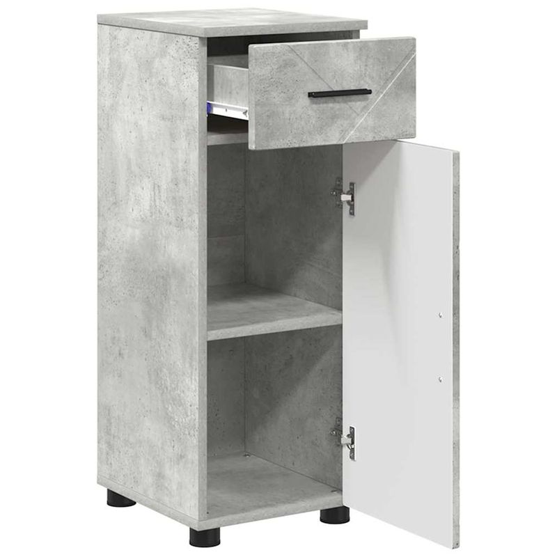 Casa si Gradina - Mobilier - Mobilier baie - Corpuri baie - Dulap de Baie cu sertar Gri beton 30 x 35 x 80 cm Lemn compozit - Infinity.ro