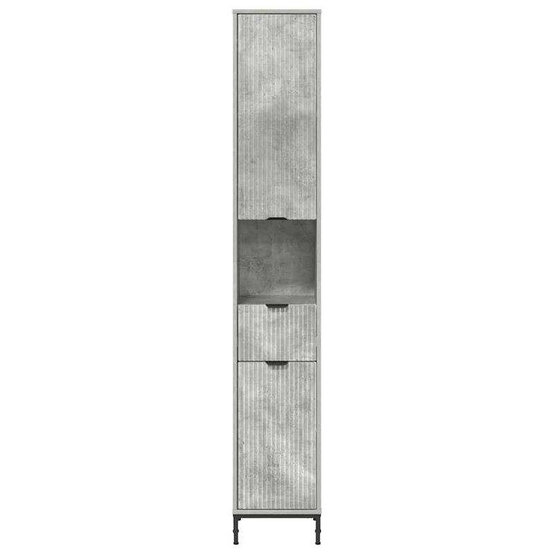Casa si Gradina - Mobilier - Mobilier baie - Corpuri baie - Dulap de baie inalt Gri beton 31.5 x 33 x 190 cm Lemn compozit - Infinity.ro