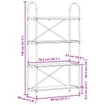 Casa si Gradina - Mobilier - Biblioteci si rafturi - Biblioteci - Raft pentru carti Stejar negru 80 x 30 x 146 cm Lemn compozit - Infinity.ro